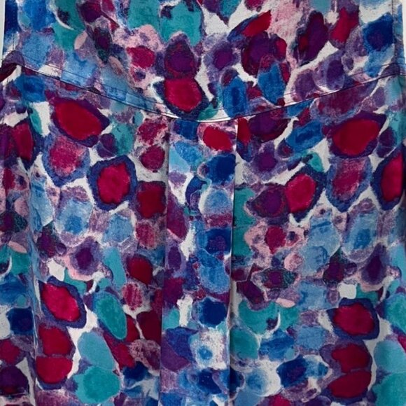 Cynthia Rowley Sleeveless Multi-Color Lightweight Printed Blouse S - Picture 4 of 6